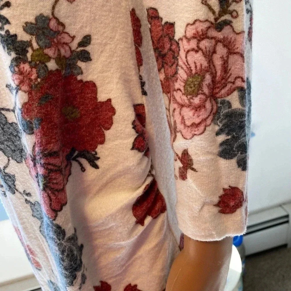 Mama Maternity By H&M Boho Floral Print Stretchy Soft Cozy Blouse Women Size L